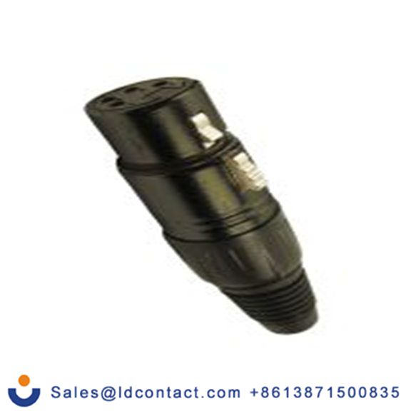 RS PRO,208-0612,四芯 XLR 连接器, 电缆安装 母插 直向, 镀银色芯