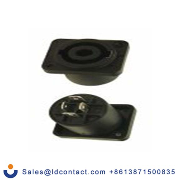 RS PRO,208-0629,音箱连接器, 镀银色 直向, 黄铜触芯, 4路 母插, 面板安装 20A, 黑色 推入