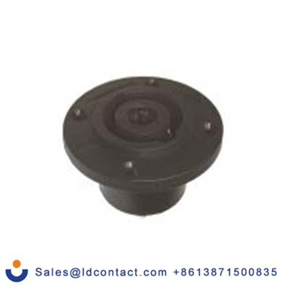 RS PRO,208-0633,音箱连接器, 镀银色 直向, 黄铜触芯, 8路 母插, 面板安装 20A, 黑色 推入