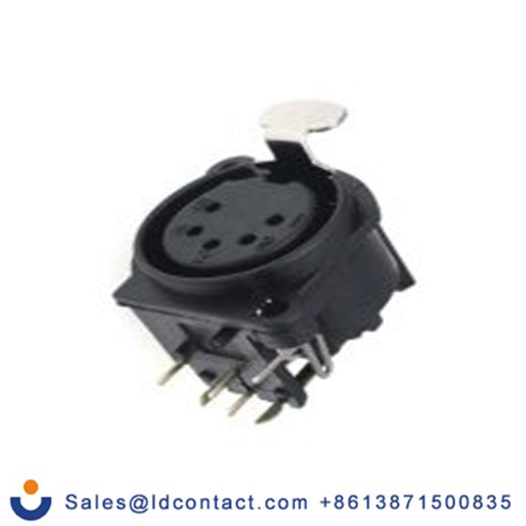 RS PRO,208-5195,五芯 XLR 连接器, 面板安装 母插, 50 V 直向, 镀金色芯