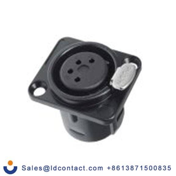 RS PRO,208-5197,四芯 XLR 连接器, 面板安装 母插, 50 V 直向, 镀银色芯