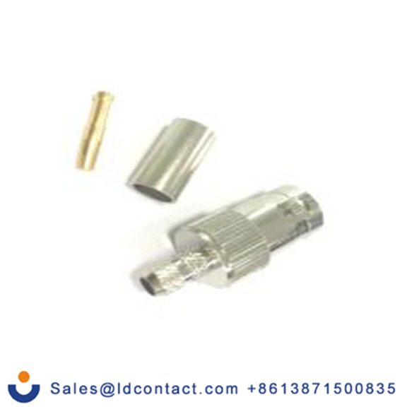 RS PRO,213-8226,BNC 连接器 母插, 50 Ω, 电缆安装, 直向, 用于RG58线 BNC系列 压接