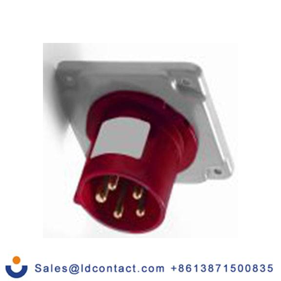 RS PRO,214-4090,32A工业连接器插头, 3P + N + E, 380 → 415 v, 面板安装, IP44, 红色