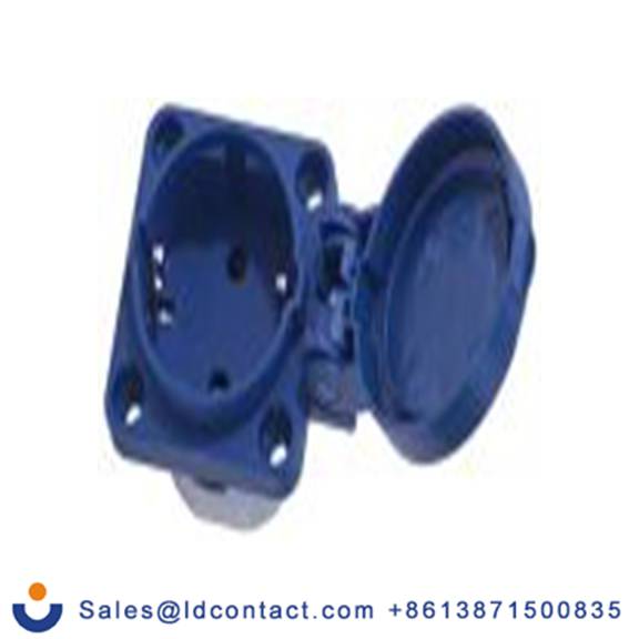 RS PRO,214-4099,16A工业连接器插座, 2P + E, 230 V, 面板安装, IP54, 蓝色