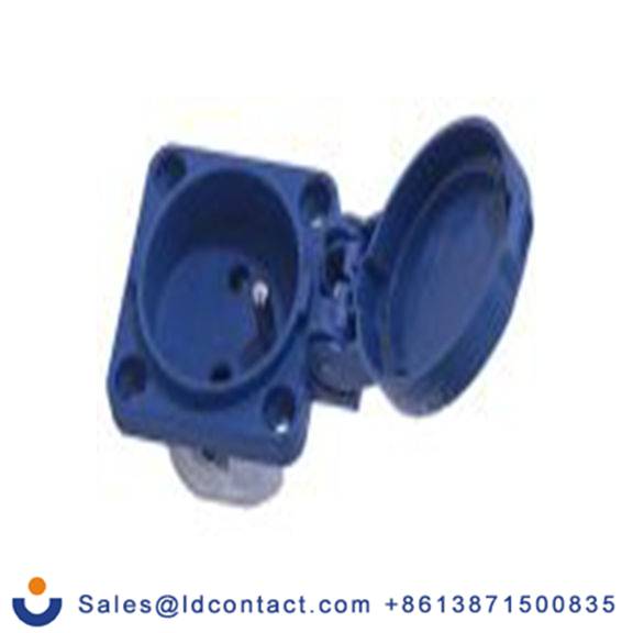 RS PRO,214-4100,16A工业连接器插座, 2P + E, 230 V, IP54, 蓝色