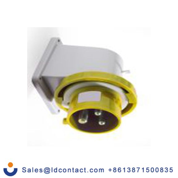 RS PRO,214-4104,16A工业连接器插头, 2P + E, 100 → 130 v, 壁挂式安装, IP67, 黄色