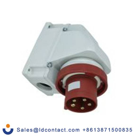 RS PRO,214-4121,63A工业连接器插头, 3P + N + E, 380 → 415 v, 壁挂式安装, IP67, 红色