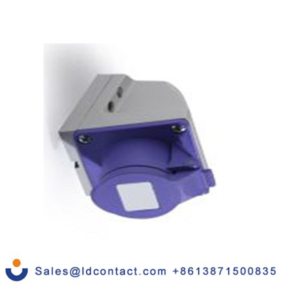 RS PRO,214-4149,16A工业连接器插座, 2P, 20 → 25 v, 壁挂式安装, IP44, 紫色