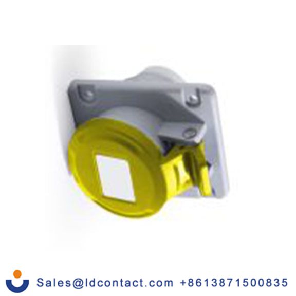 RS PRO,214-4157,16A工业连接器插座, 2P + E, 100 → 130 v, 面板安装, IP44, 黄色