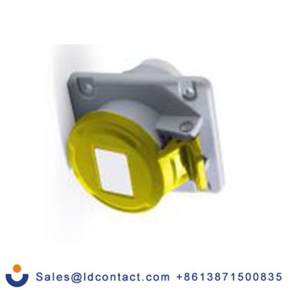 RS PRO,214-4158,32A工业连接器插座, 2P + E, 100 → 130 v, 面板安装, IP44, 黄色