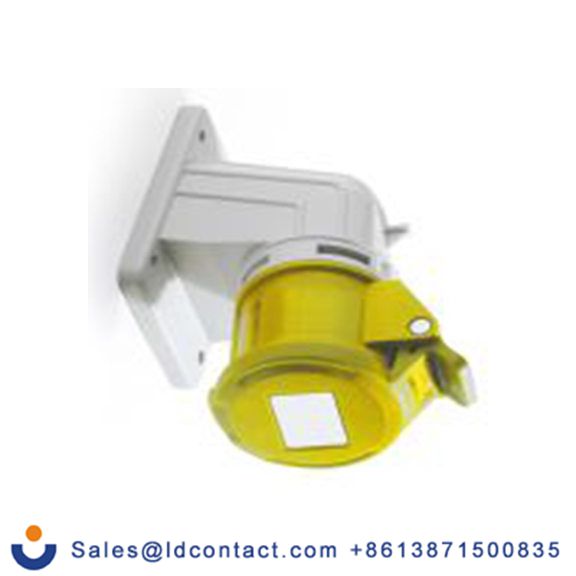 RS PRO,214-4160,32A工业连接器插座, 2P + E, 100 → 130 v, 面板安装, IP44, 黄色