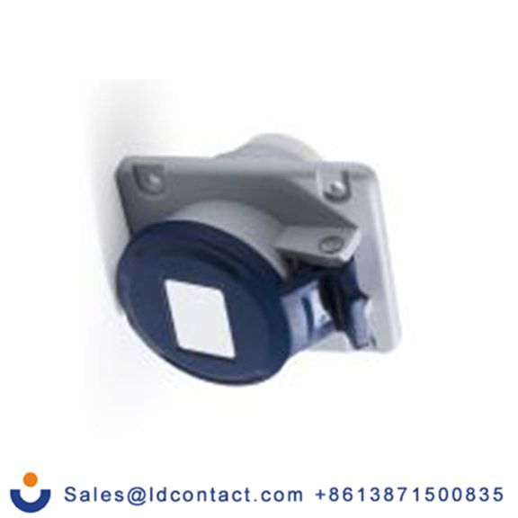 RS PRO,214-4166,16A工业连接器插座, 2P + E, 200 → 250 v, 面板安装, IP44, 蓝色