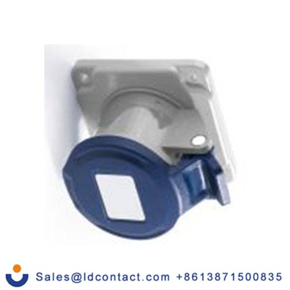 RS PRO,214-4171,16A工业连接器插座, 2P + E, 200 → 250 v, 面板安装, IP44, 蓝色