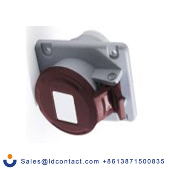 RS PRO,214-4182,32A工业连接器插座, 3P + N + E, 380 → 415 v, 面板安装, IP44, 红色