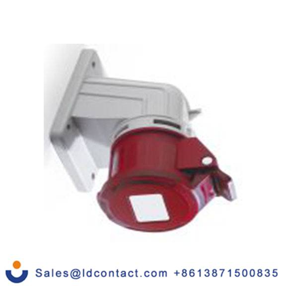 RS PRO,214-4183,16A工业连接器插座, 3P + E, 380 → 415 v, 面板安装, IP44, 红色