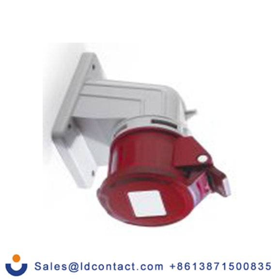 RS PRO,214-4184,16A工业连接器插座, 3P + N + E, 380 → 415 v, 面板安装, IP44, 红色