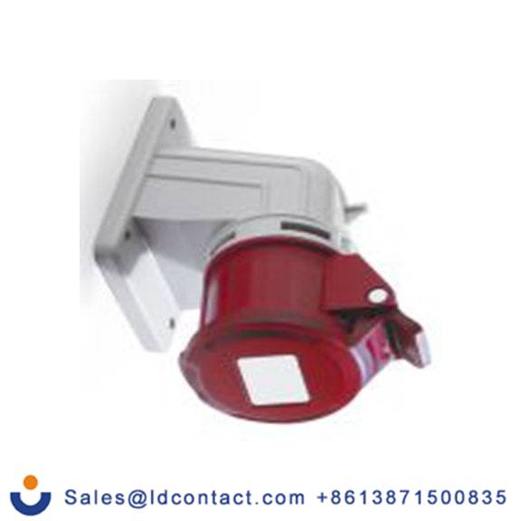 RS PRO,214-4186,32A工业连接器插座, 3P + N + E, 380 → 415 v, 面板安装, IP44, 红色