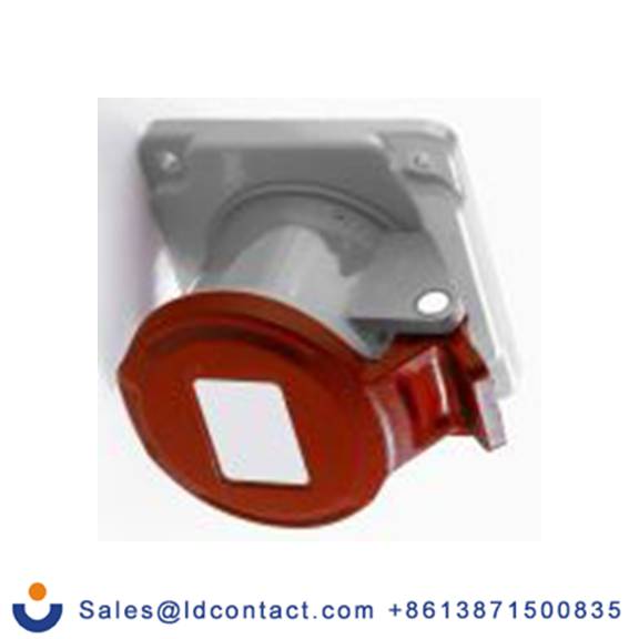 RS PRO,214-4189,32A工业连接器插座, 3P + N + E, 380 → 415 v, 面板安装, IP44, 红色