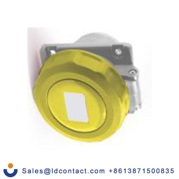 RS PRO,214-4197,16A工业连接器插座, 2P + E, 100 → 130 v, 面板安装, IP67, 黄色