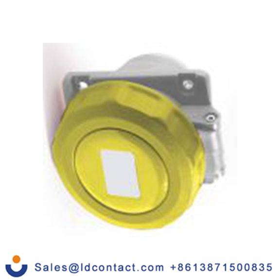 RS PRO,214-4198,32A工业连接器插座, 2P + E, 100 → 130 v, 面板安装, IP67, 黄色