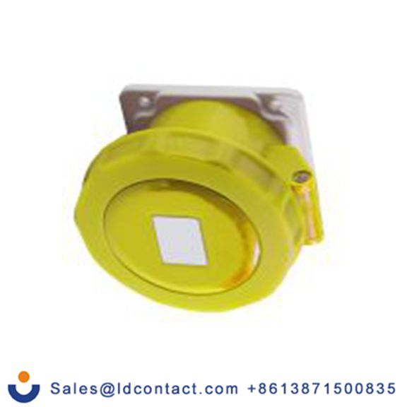 RS PRO,214-4199,16A工业连接器插座, 2P + E, 100 → 130 v, 面板安装, IP67, 黄色