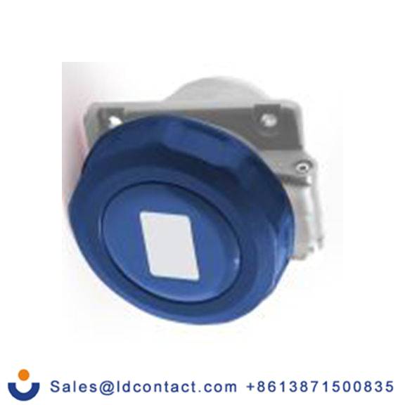 RS PRO,214-4207,32A工业连接器插座, 2P + E, 200 → 250 v, 面板安装, IP67, 蓝色