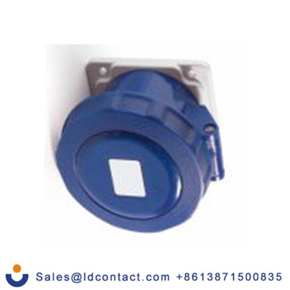 RS PRO,214-4208,16A工业连接器插座, 2P + E, 200 → 250 v, 面板安装, IP67, 蓝色