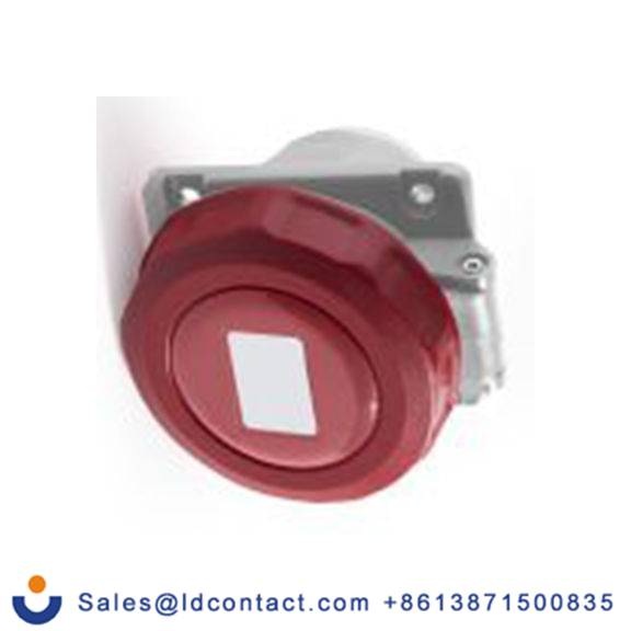 RS PRO,214-4221,16A工业连接器插座, 3P + N + E, 380 → 415 v, 面板安装, IP67, 红色