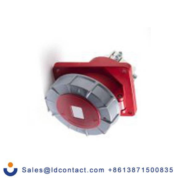 RS PRO,214-4227,125A工业连接器插座, 3P + N + E, 380 → 415 v, 面板安装, IP67, 红色