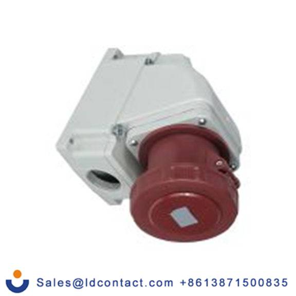 RS PRO,214-4236,63A工业连接器插座, 3P + N + E, 380 → 415 v, 壁挂式安装, IP67, 红色