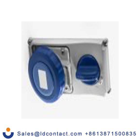 RS PRO,214-4239,16A工业连接器插座, 2P + E, 230 V, 面板安装, IP67, 蓝色