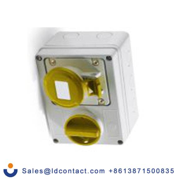 RS PRO,214-4248,16A工业连接器插座, 2P + E, 110 V, 壁挂式安装, IP44, 黄色