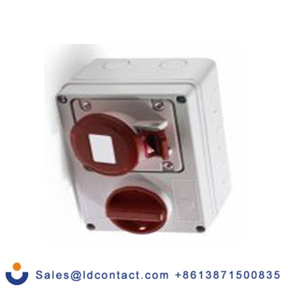 RS PRO,214-4254,32A工业连接器插座, 3P + E, 400 V, 壁挂式安装, IP44, 红色