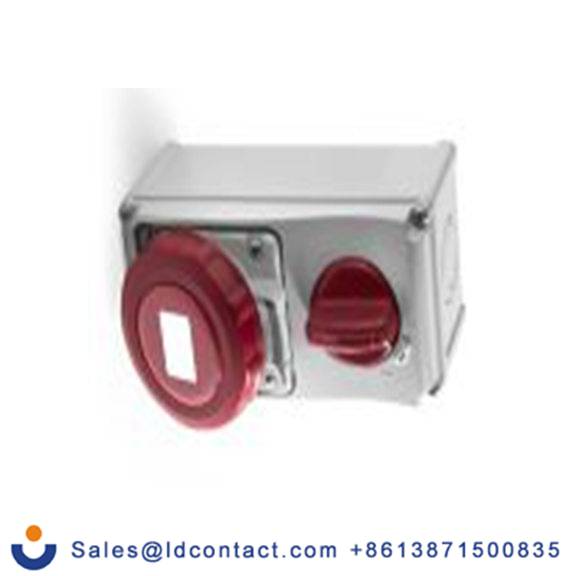 RS PRO,214-4262,16A工业连接器插座, 3P + N + E, 400 V, 壁挂式安装, IP67, 红色