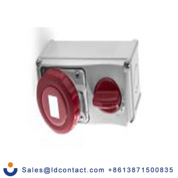 RS PRO,214-4264,32A工业连接器插座, 3P + E, 400 V, 壁挂式安装, IP67, 红色