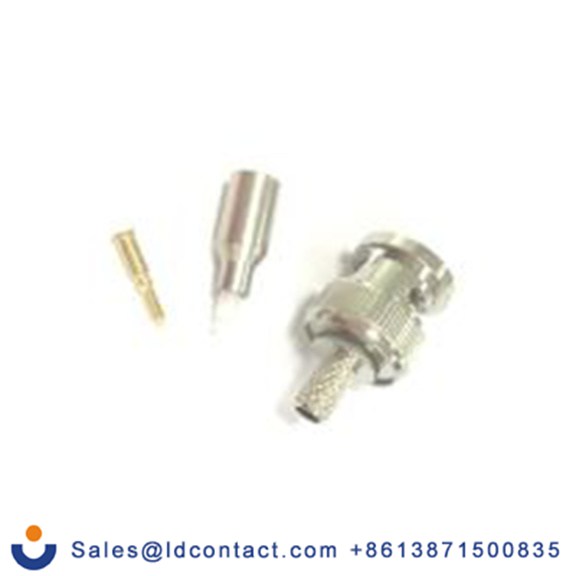 RS PRO,217-7788,BNC 连接器 公, 50 Ω, 电缆安装, 直向, 用于同轴线 BNC系列 压接