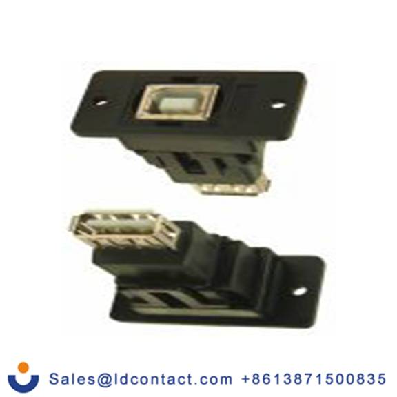 RS PRO,218-8306,USB 连接器, USB B对A型 内螺纹/内螺纹, 2端口, 面板安装 直向 USB 2.0 FT系列
