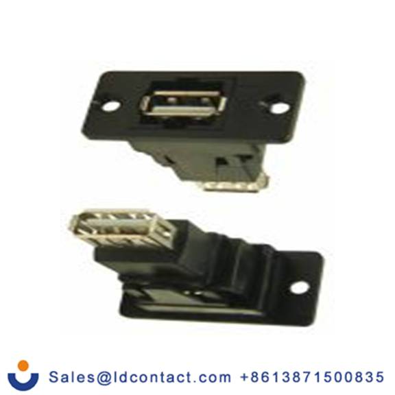 RS PRO,218-8307,USB 连接器, USB A对A型 内螺纹/内螺纹, 2端口, 面板安装 直向 USB 2.0 FT系列