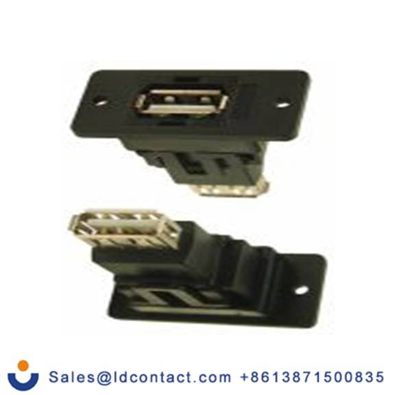 RS PRO,218-8308,USB 连接器, USB A对A型 内螺纹/内螺纹, 2端口, 面板安装 直向 USB 2.0 FT系列