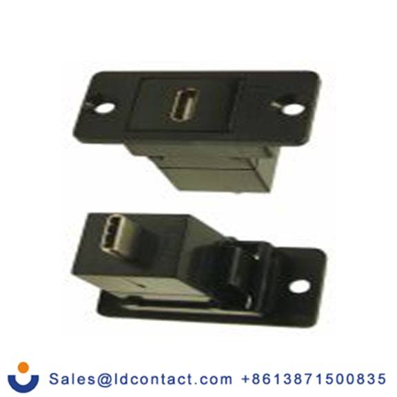 RS PRO,218-8312,USB 连接器, USB C 型 母/公, 2端口, 面板安装 直向 FT系列