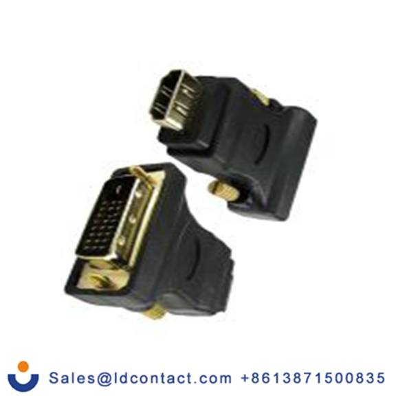 RS PRO,220-6488,适配器 DVI-D类型 公 HDMI类型 直向, 镀镀金触点 母插, 聚氯乙烯外壳