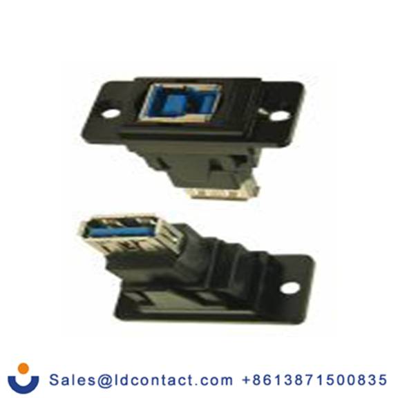 RS PRO,235-4751,USB 连接器, USB B对A型 内螺纹/内螺纹, 2端口, 面板安装 直向 USB 3.0 FT系列