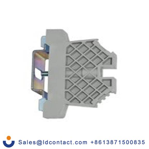 RS PRO,242-0495,TH35 DIN 导轨 止动端支架, 尼龙 66制, 灰色