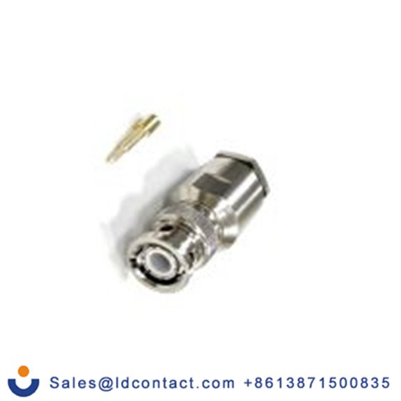 RS PRO,246-9443,BNC 连接器 公, 50 Ω, 电缆安装, 直向, 用于同轴线 BNC系列 夹