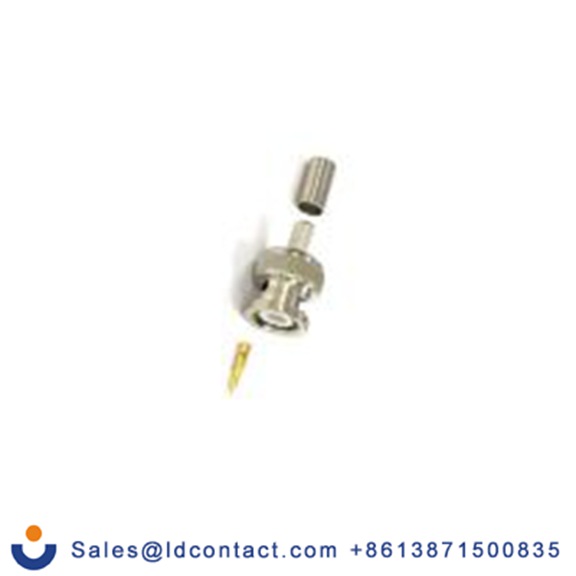 RS PRO,246-9465,BNC 连接器 公, 50 Ω, 电缆安装, 直向, 用于同轴线 BNC系列 压接