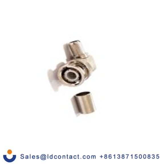 RS PRO,246-9470,BNC 连接器 公, 75 Ω, 电缆安装, 直角, 用于RG59线 BNC系列 压接