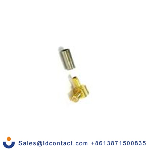 RS PRO,246-9512,MCX 连接器 公, 50 Ω, 电缆安装, 直角, 用于同轴线 MCX系列 压接