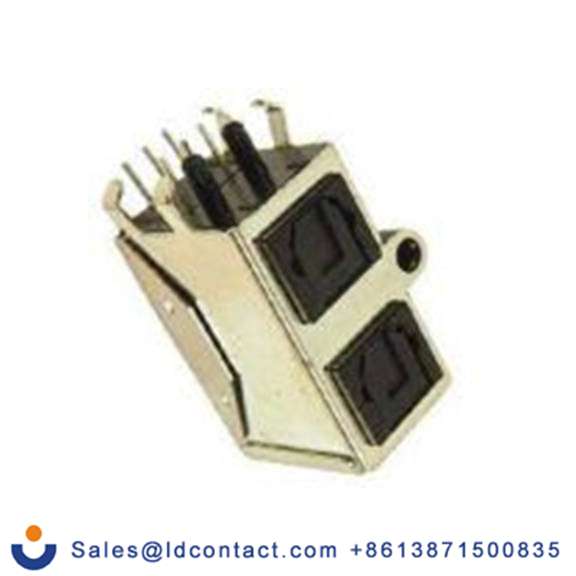 RS PRO,252-3001,插孔 光纤收发器, 单模, 单工, 黑色, 银色, Circular Coaxial Connector系列