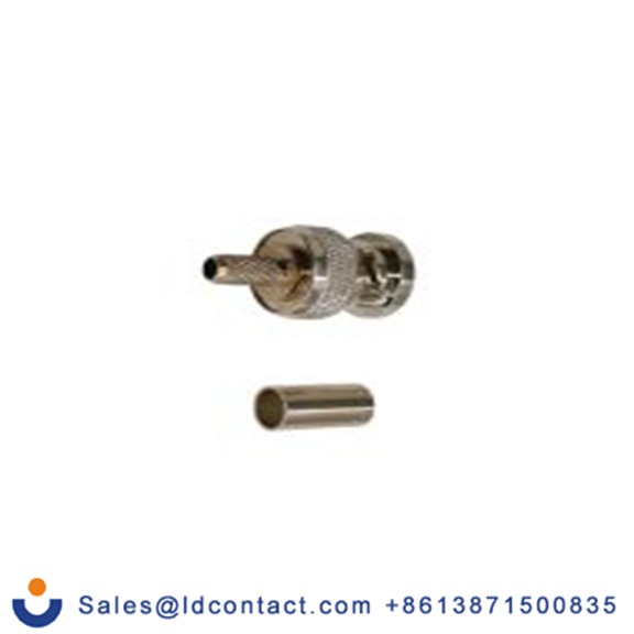 RS PRO,253-7057,BNC 连接器 公, 50 Ω, 电缆安装, 直向, 用于RG223线 压接