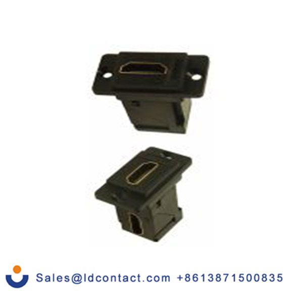 RS PRO,257-6722,HDMI 直角, 19路, 黑色 母插, 35 x 19 x 35.5 mm 馈通 HDMI 连接器